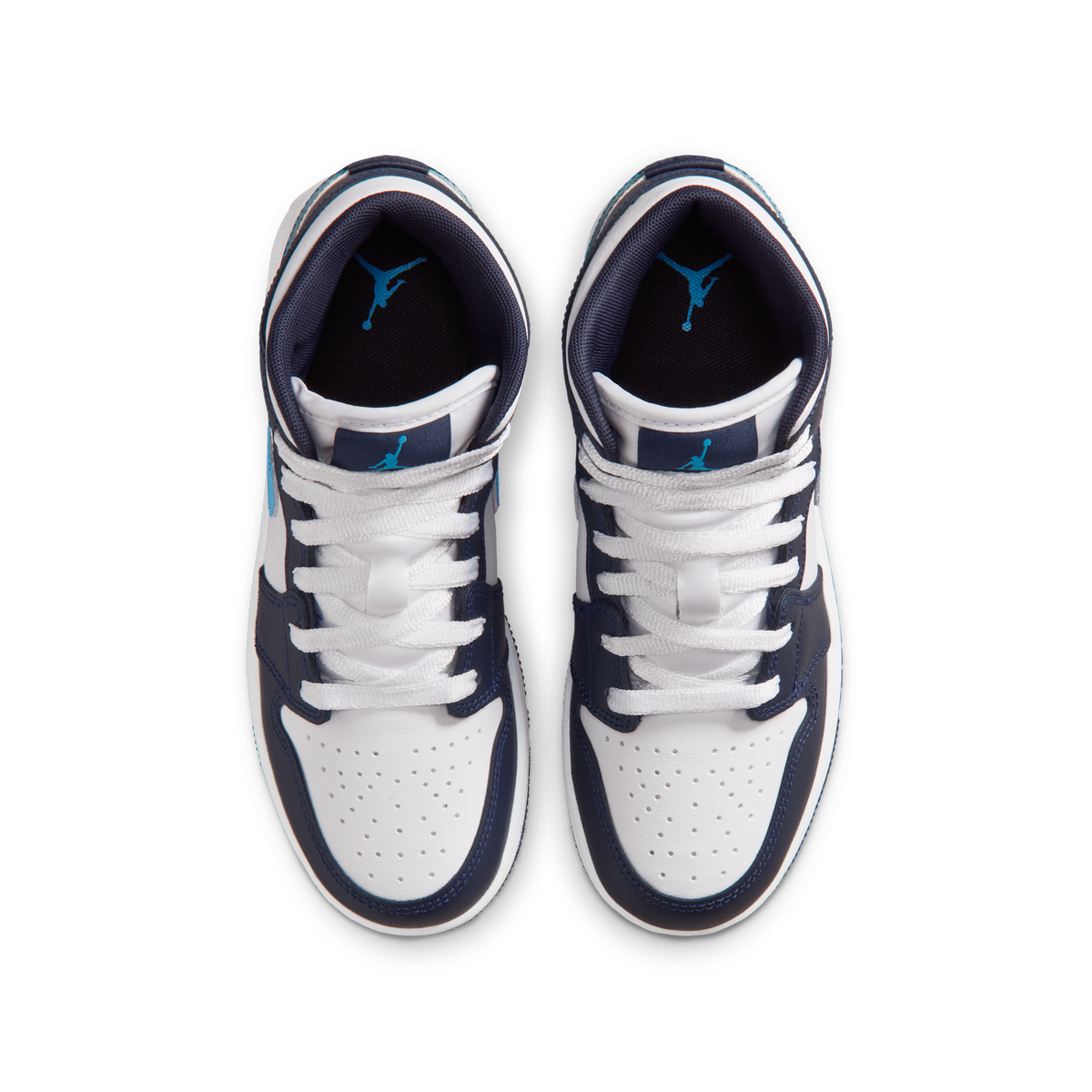 Jordan 1 Mid Obsidian Dark Powder Blue (GS)