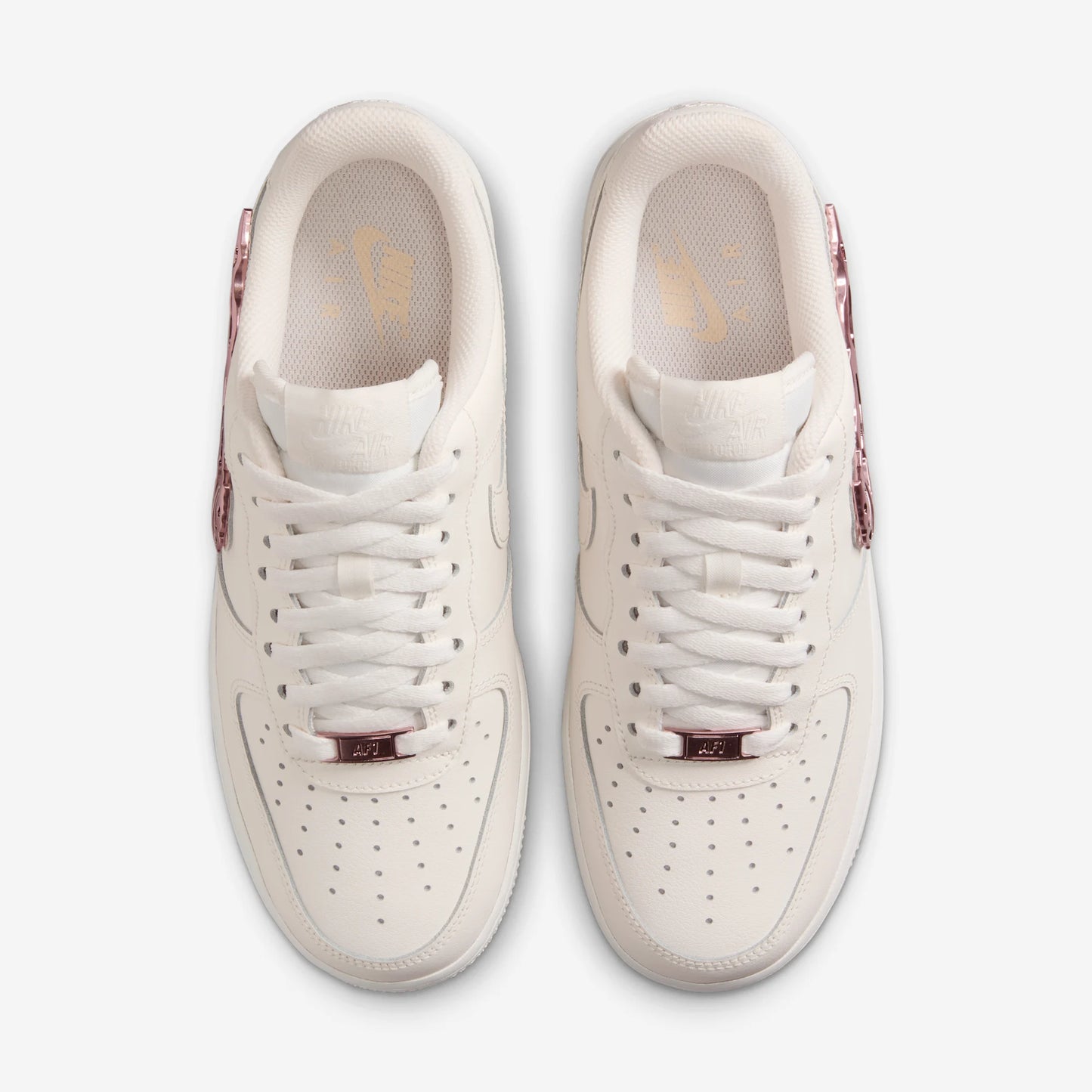 Nike Air Force 1 Low Liquid Metal Swoosh Metallic Rose Gold (Women's)