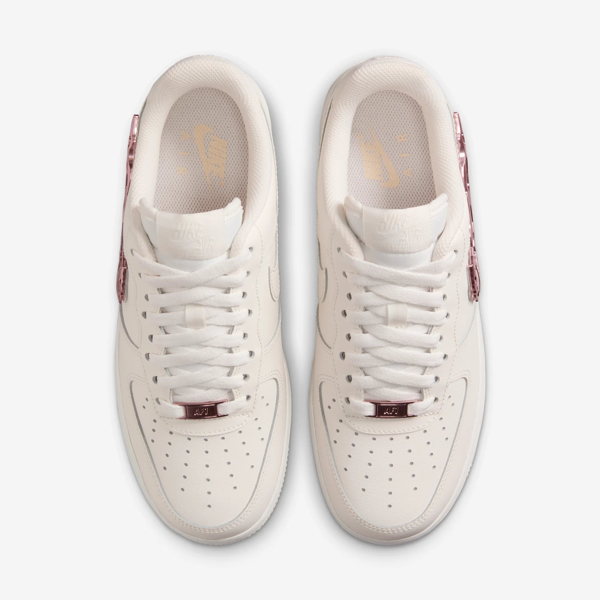 Nike Air Force 1 Low Liquid Metal Swoosh Metallic Rose Gold (Women's)