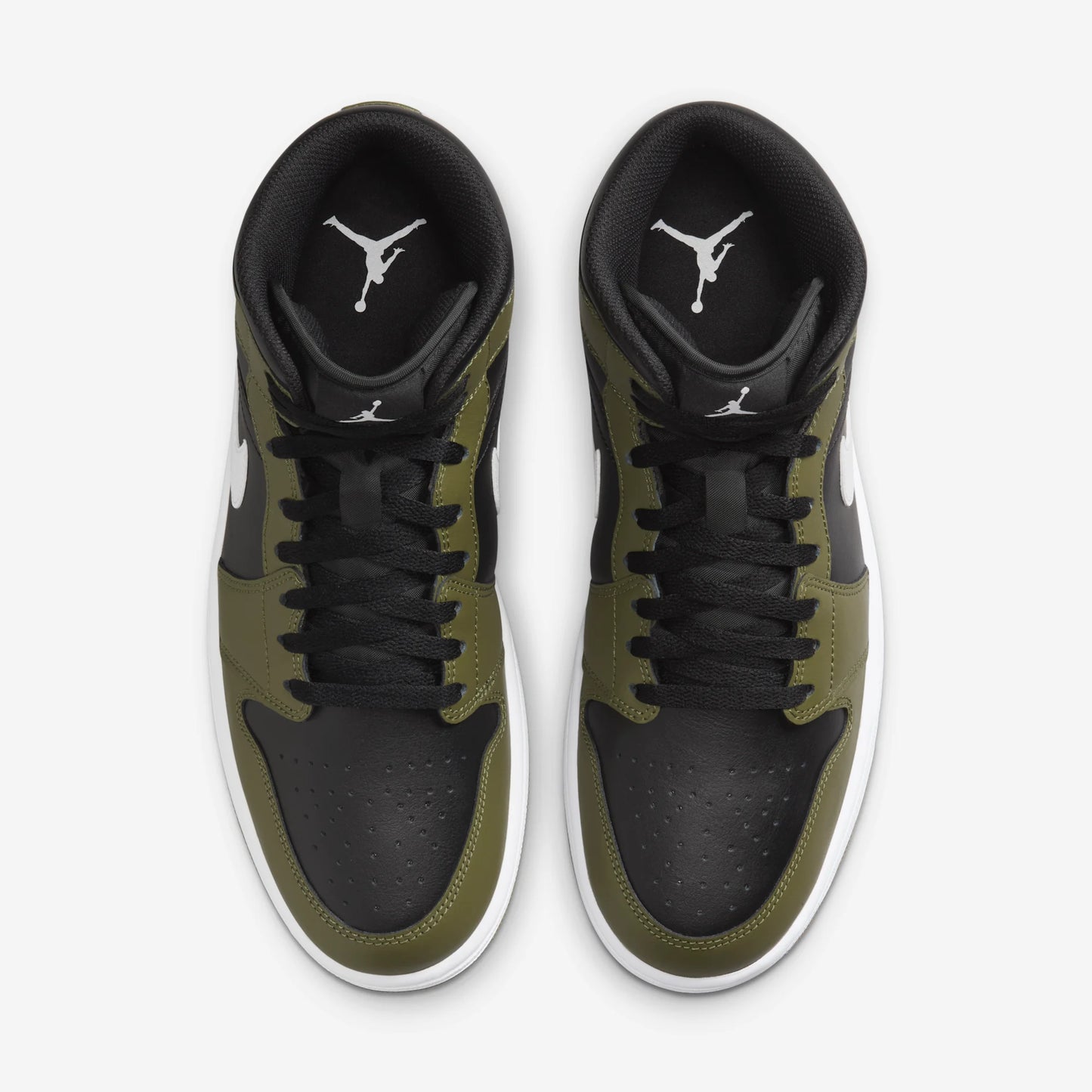 Jordan 1 Mid Black White Olive