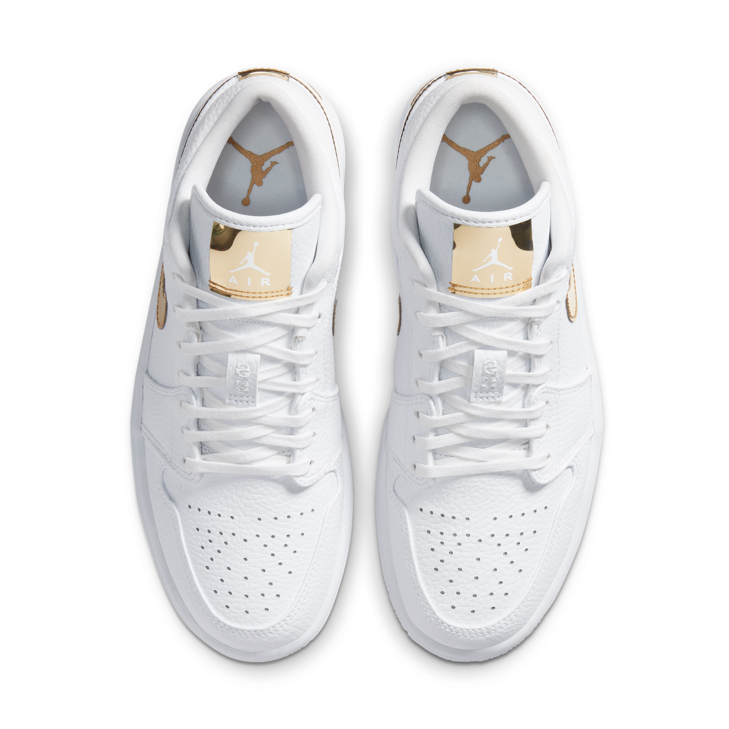 Jordan 1 Low White Metallic Gold (Women's)