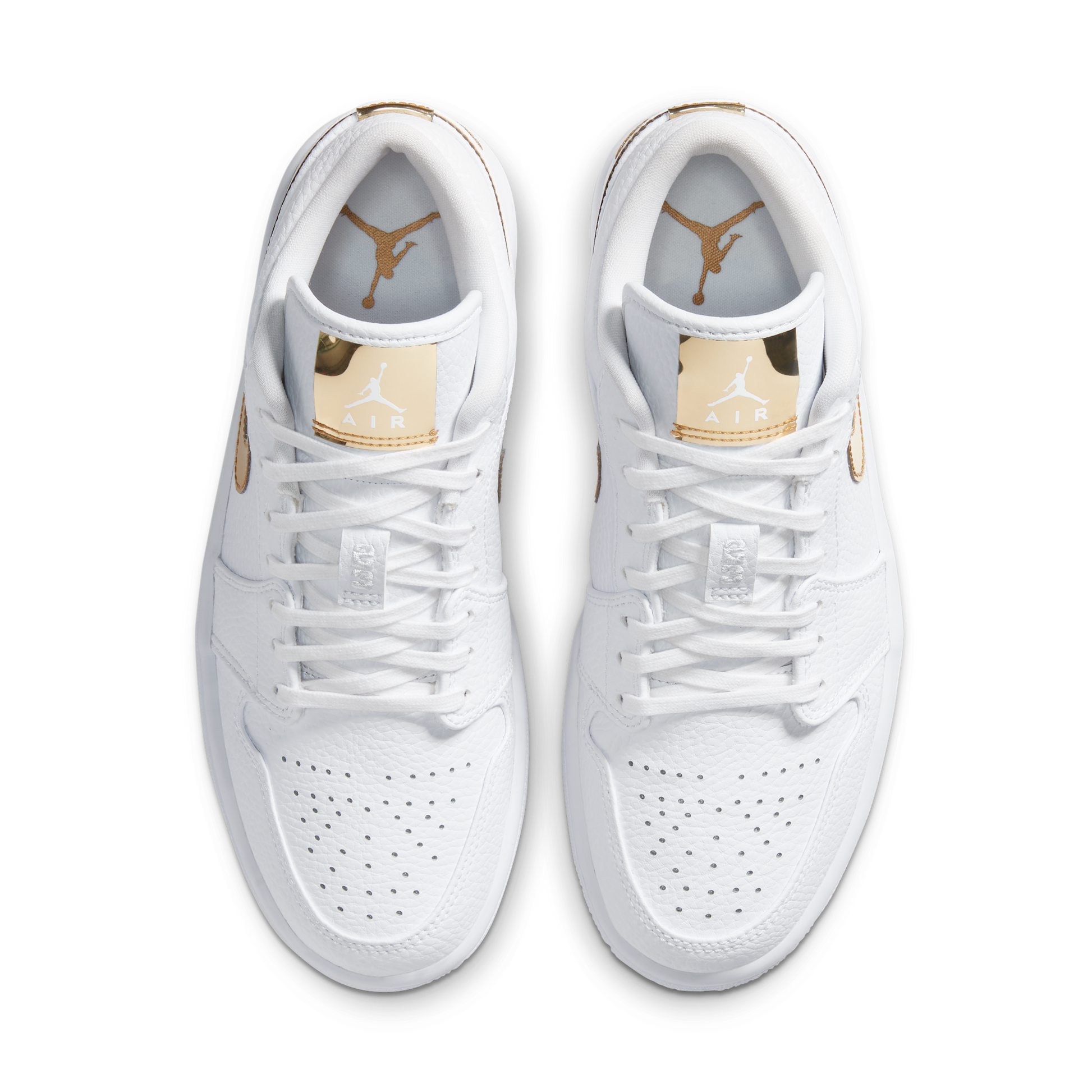 Jordan 1 Low White Metallic Gold (Women's)