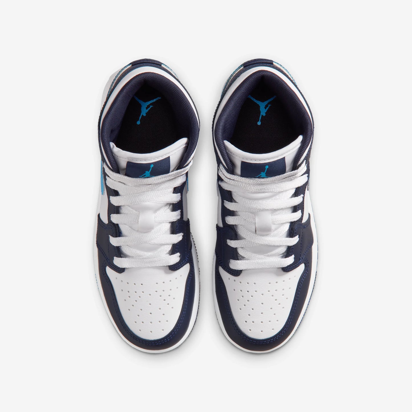 Jordan 1 Mid Obsidian Dark Powder Blue (GS)