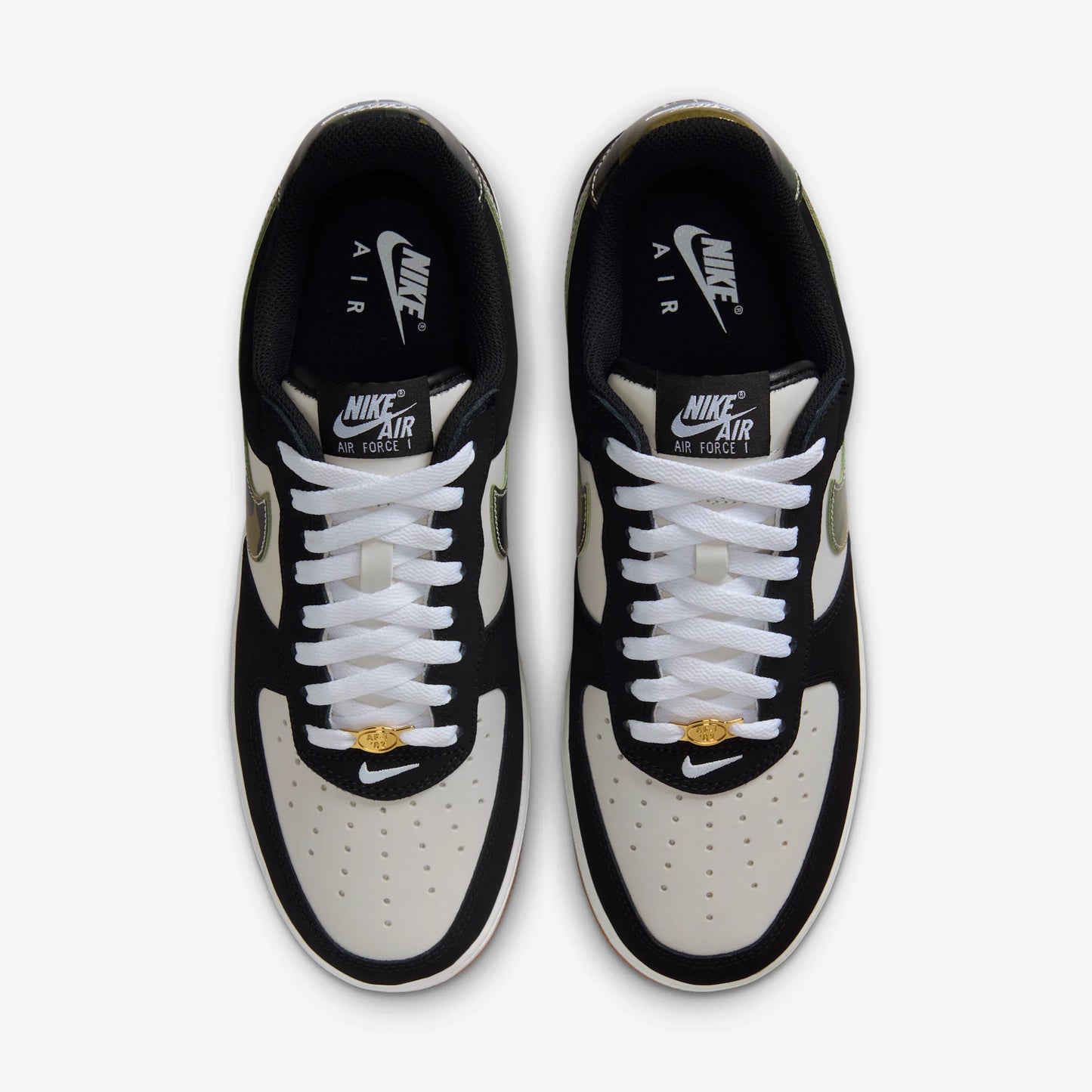 Nike Air Force 1 Low '07 LV8 Black Patent Camo Swoosh