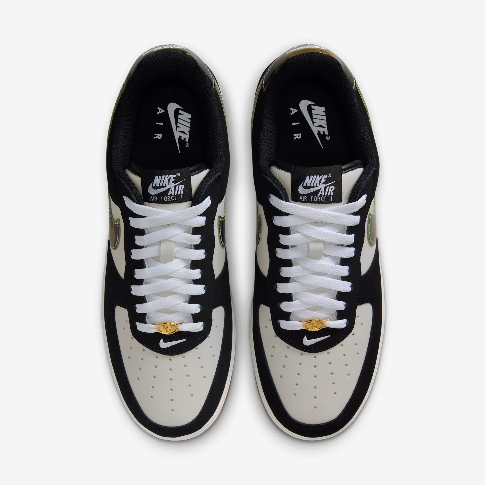 Nike Air Force 1 Low '07 LV8 Black Patent Camo Swoosh