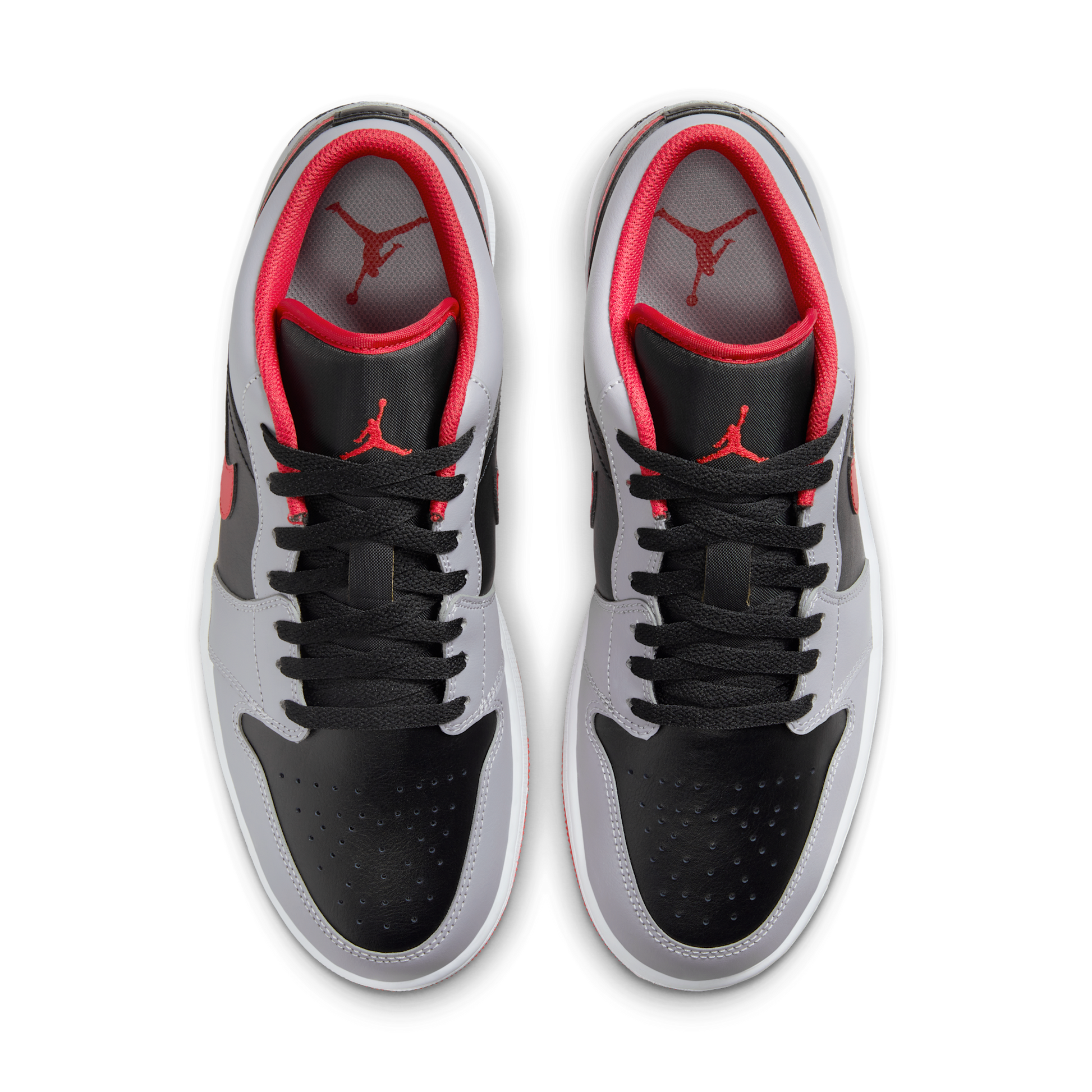 Jordan 1 Low Black Light Smoke Grey Gym Red
