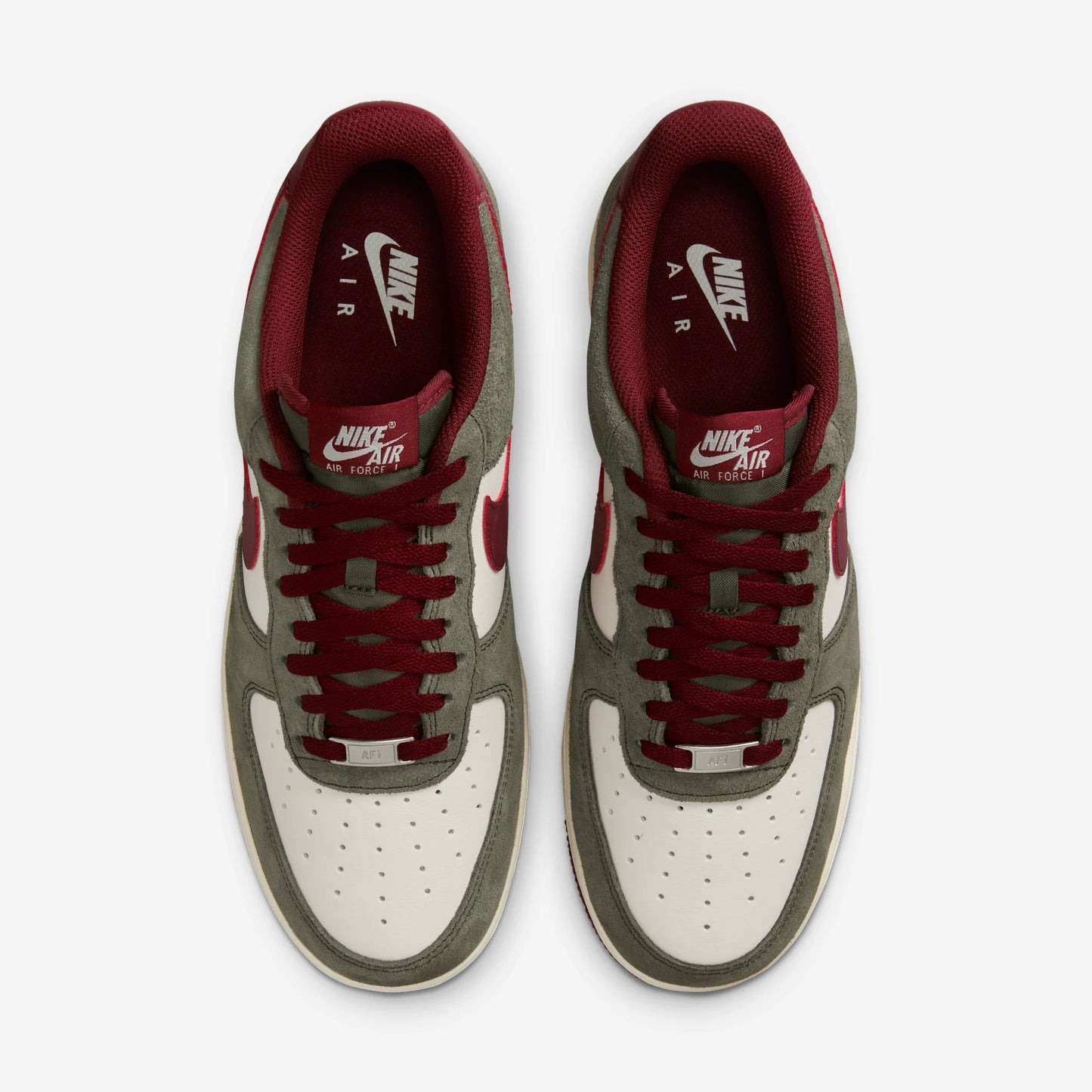 Nike Air Force 1 Low '07 LV8 Cargo Khaki Pale Ivory Dark Team Red