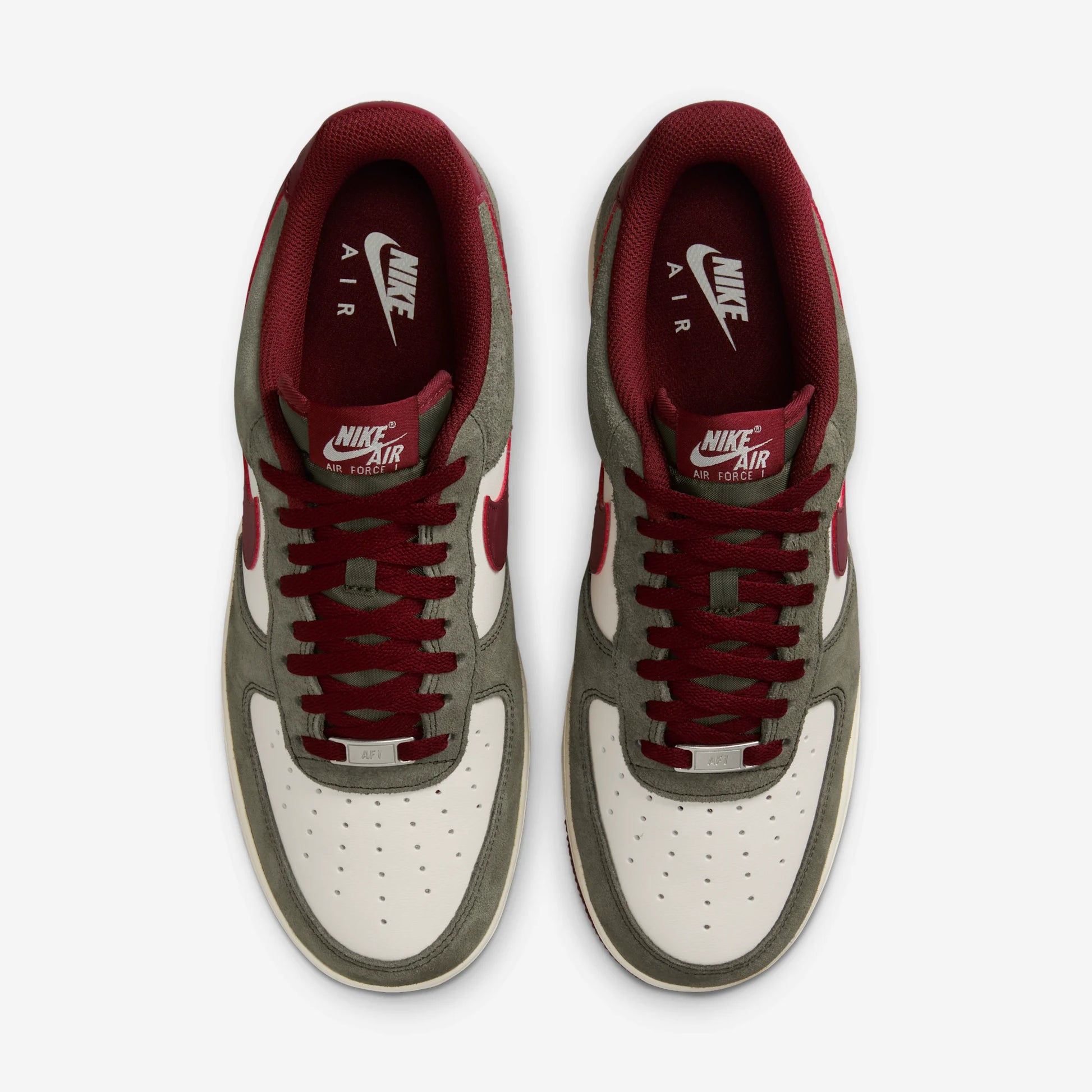 Nike Air Force 1 Low '07 LV8 Cargo Khaki Pale Ivory Dark Team Red