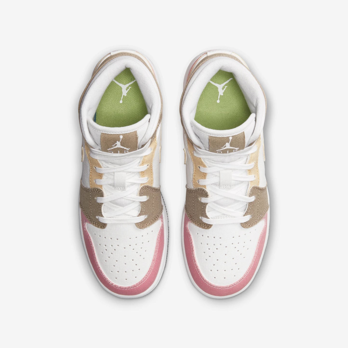 Jordan 1 Mid SE Pastel Vivid Green Grind (GS)