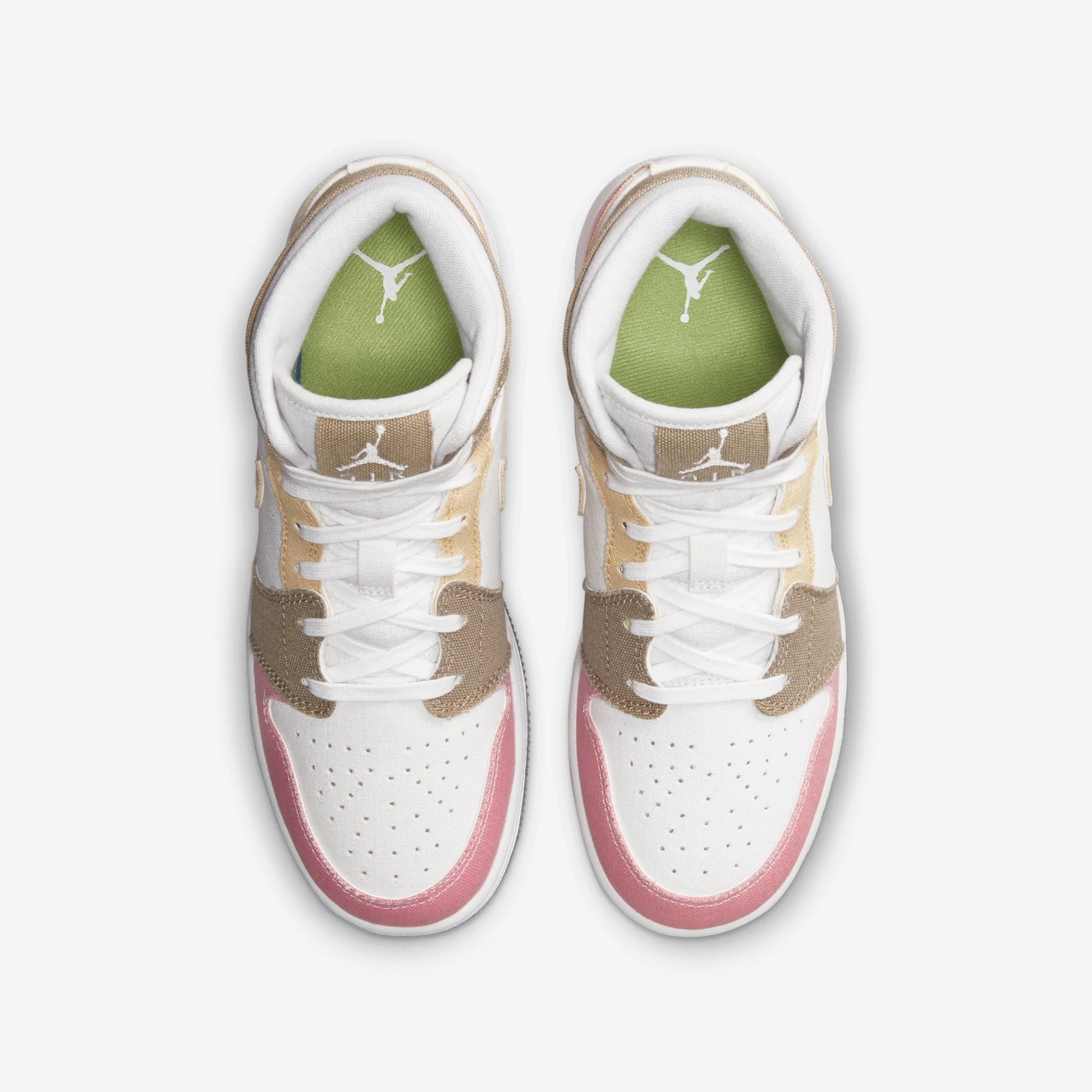 Jordan 1 Mid SE Pastel Vivid Green Grind (GS)