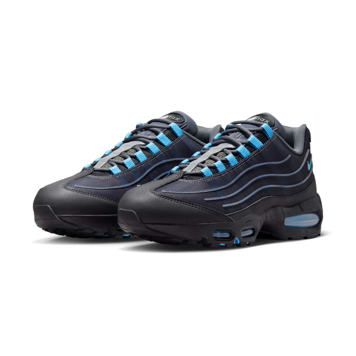 Nike Air Max 95 Big Bubble Tech Black University Blue