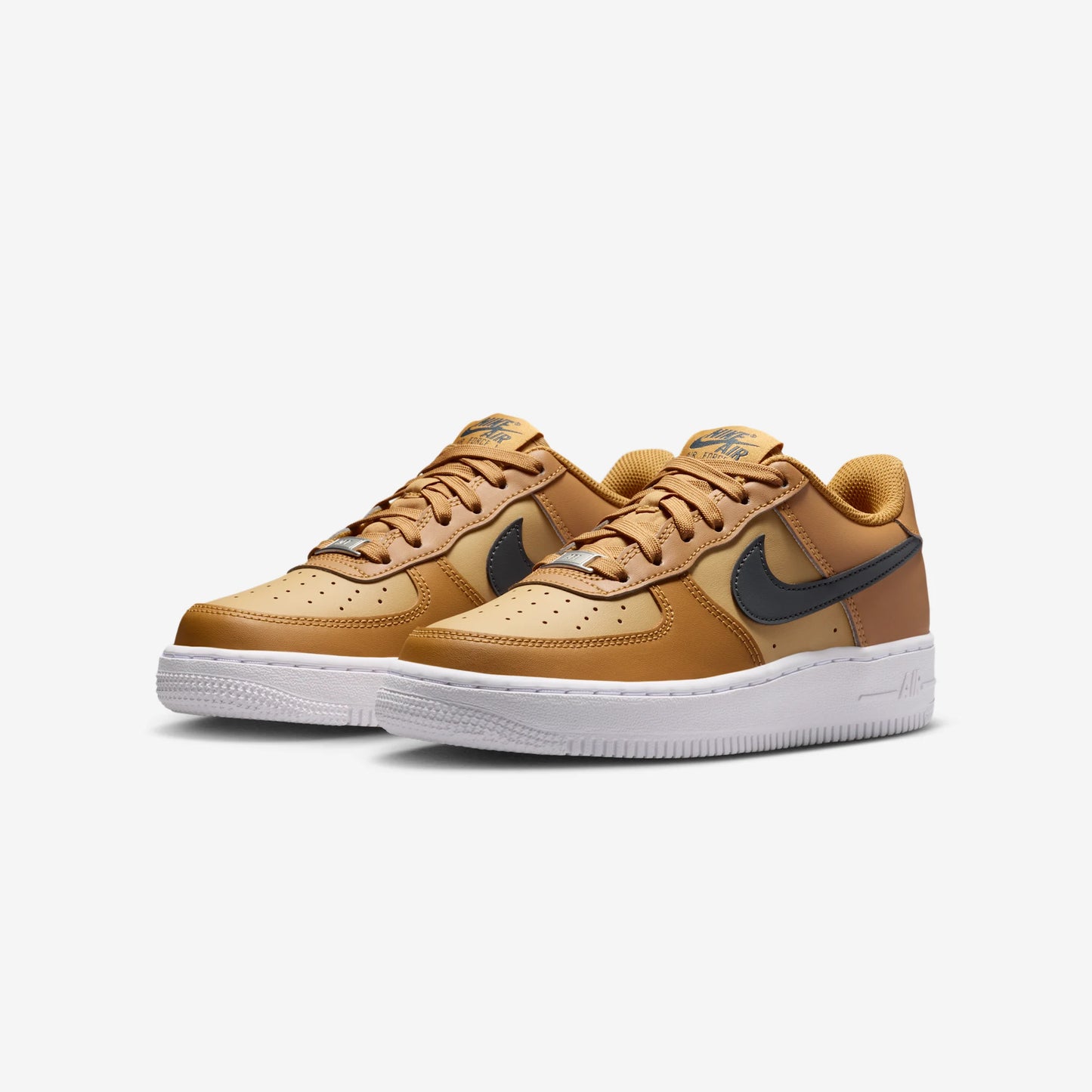 Nike Air Force 1 Low Wheat Club Gold White Anthracite (GS)