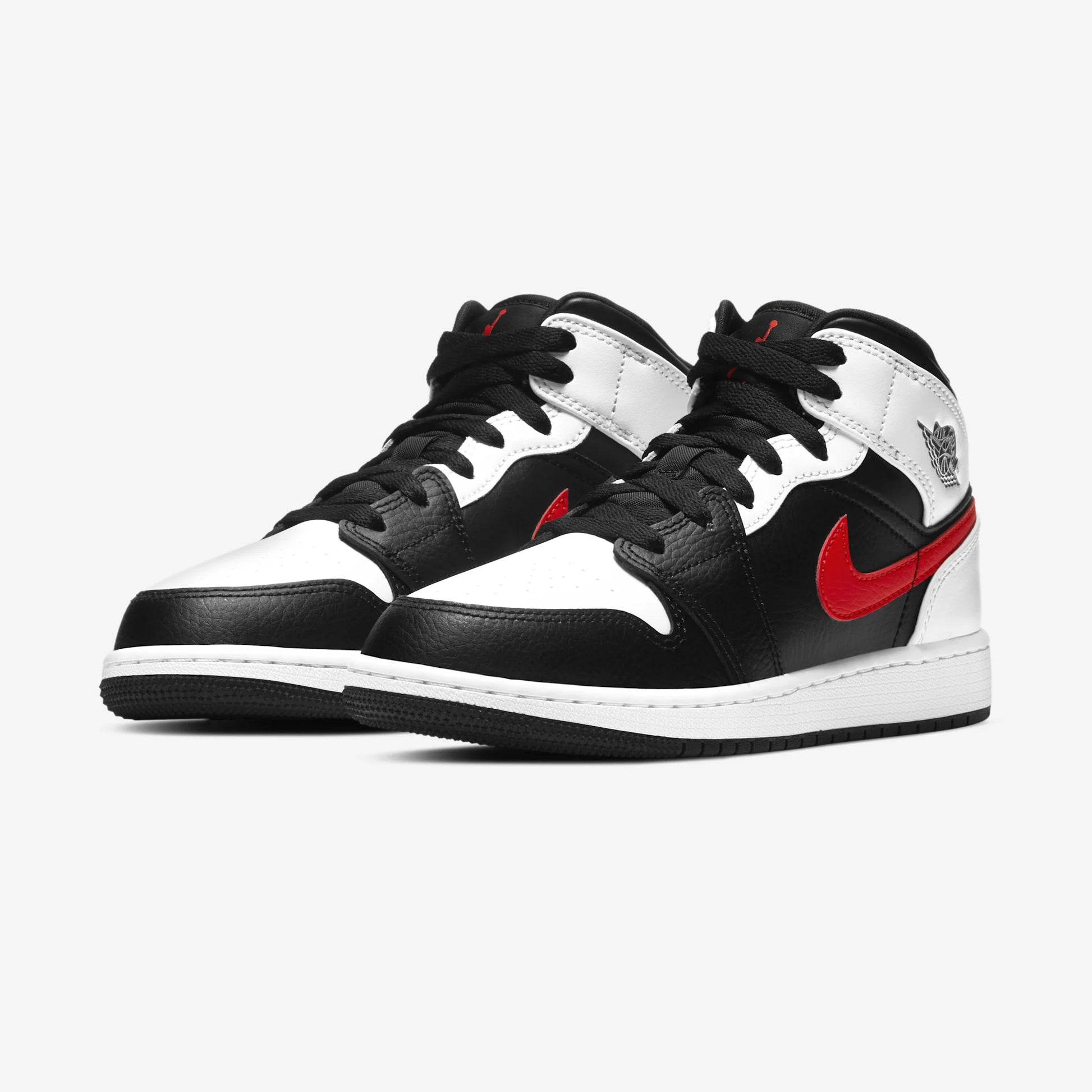 Jordan 1 Mid White Black Chile Red (GS)