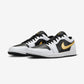 Jordan 1 Low White Black Metallic Gold Swoosh