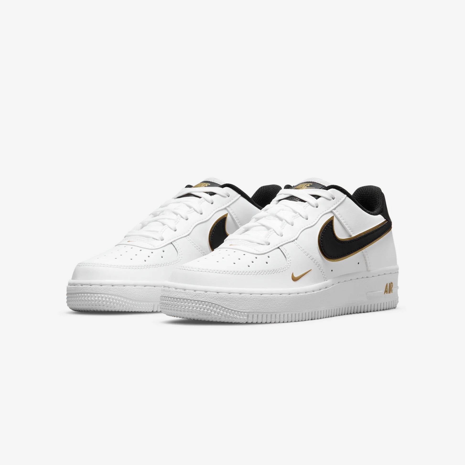Nike Air Force 1 Low '07 LV8 Double Swoosh White Metallic Gold (GS)