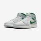 Jordan 1 Mid White Pure Platinum Pine Green
