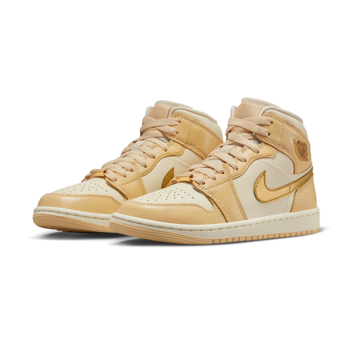 Jordan 1 Mid SE Pale Vanilla Metallic Gold (Women's)