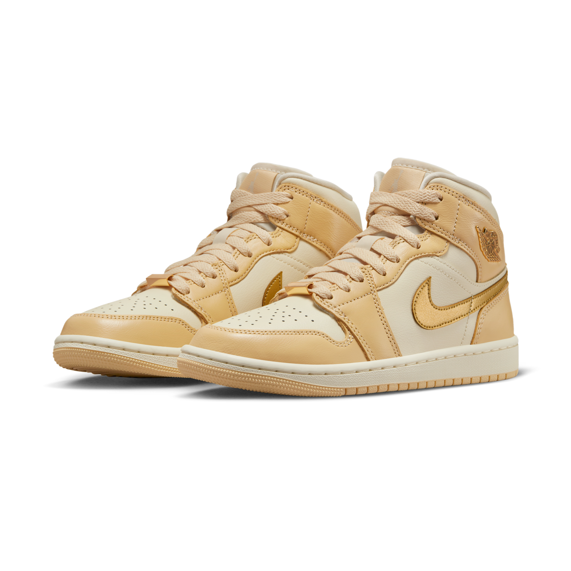Jordan 1 Mid SE Pale Vanilla Metallic Gold (Women's)