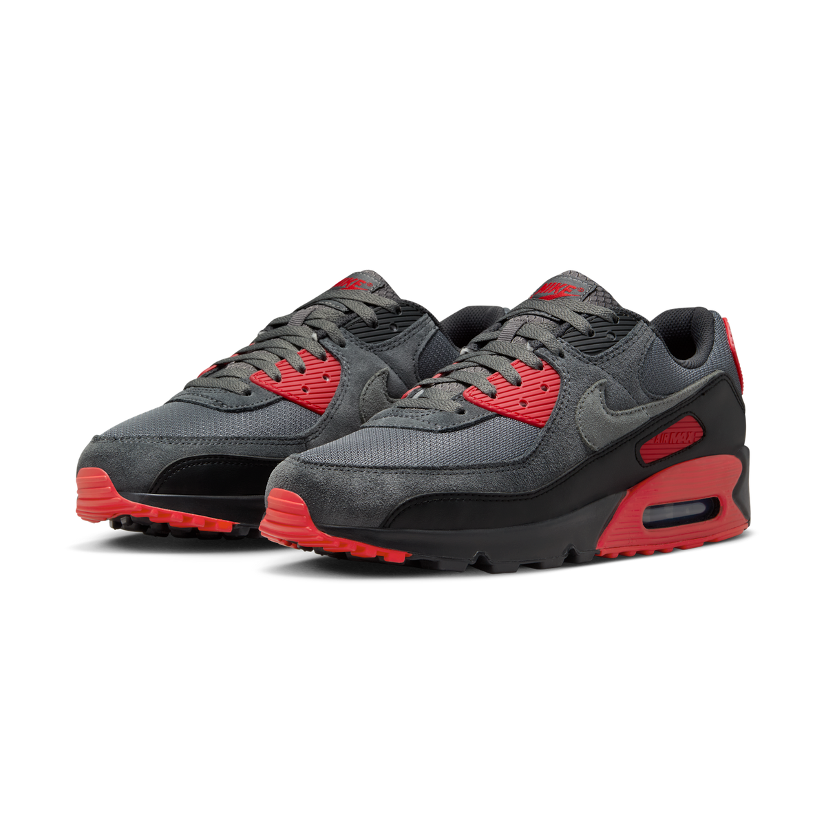 Nike Air Max 90 Smoke Grey Fire Red