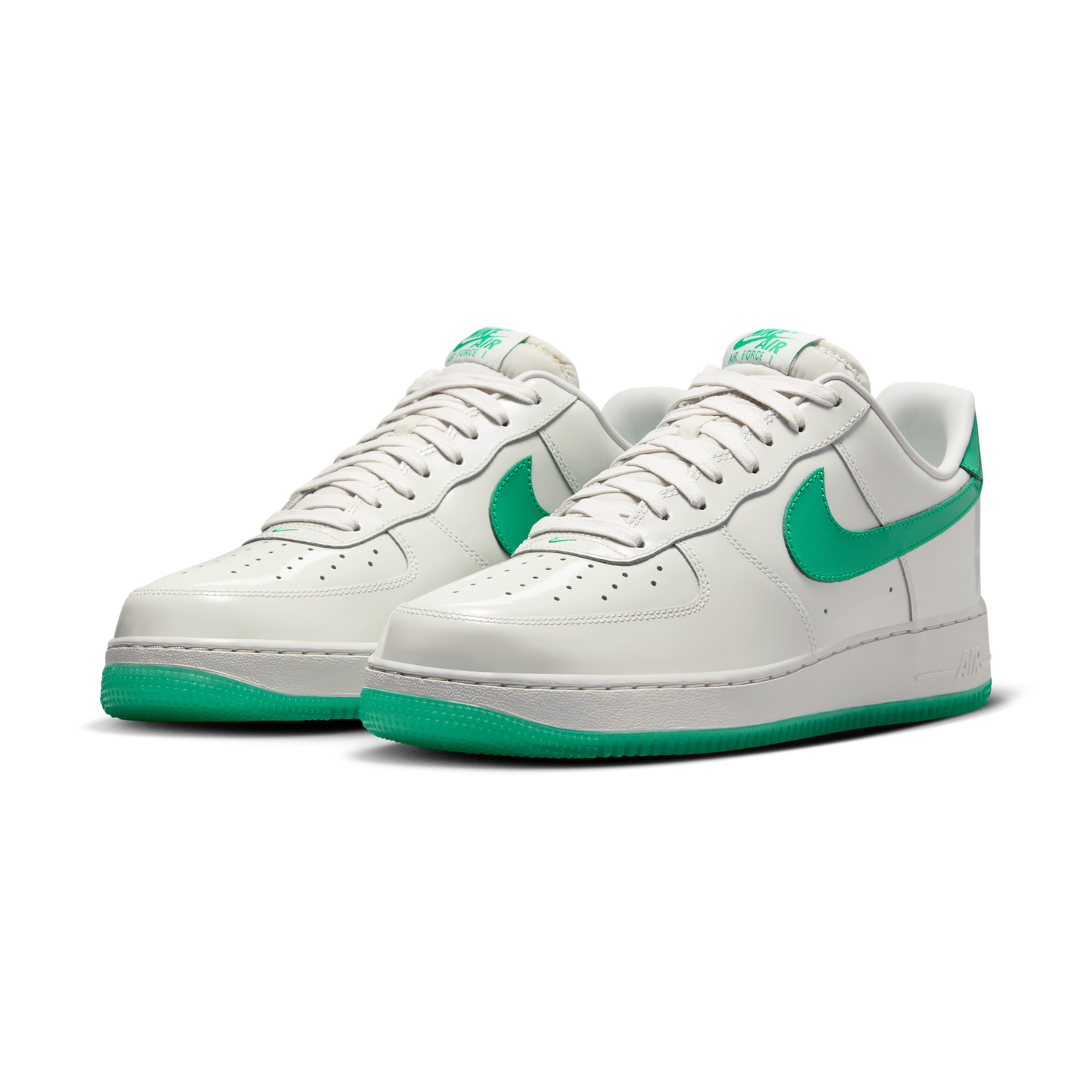 Nike Air Force 1 Low '07 Patent Platinum Tint Stadium Green