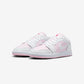Jordan 1 Low Pink Foam Fire Red White (GS)