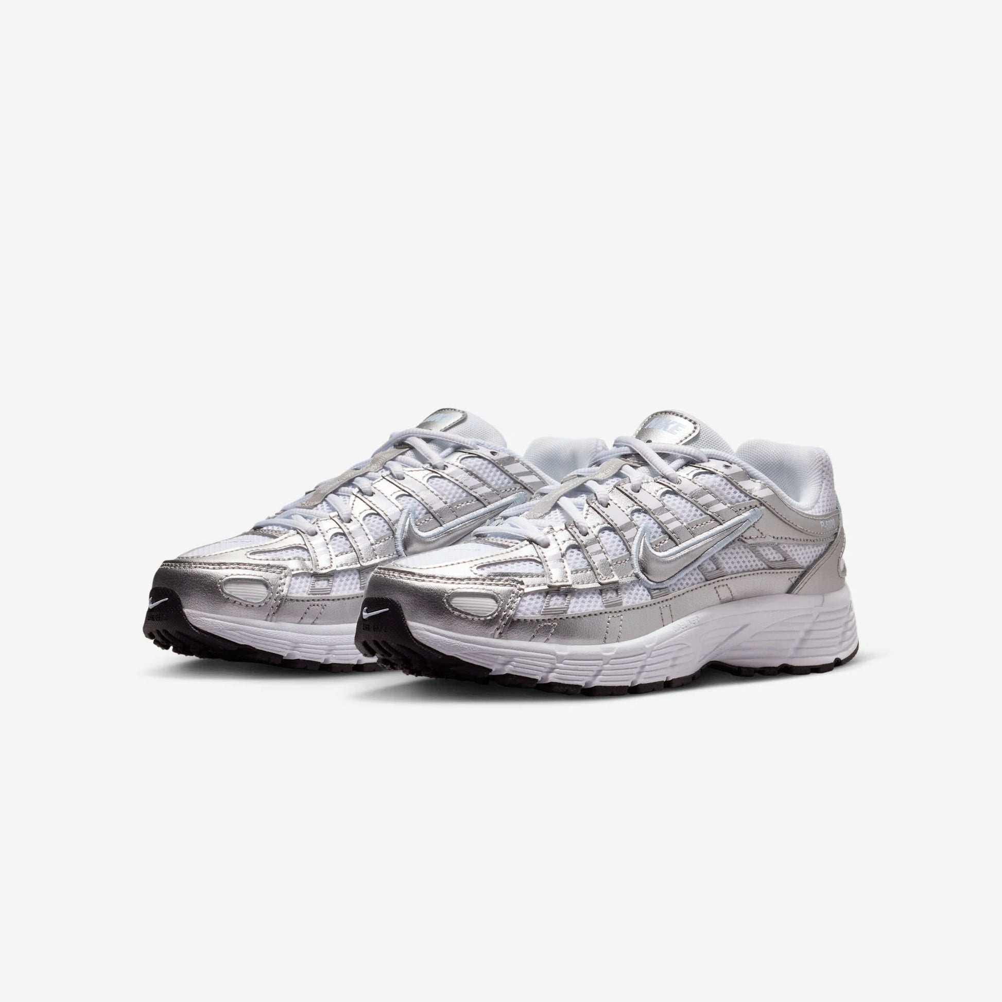 Nike P-6000 White Metallic Silver (GS)