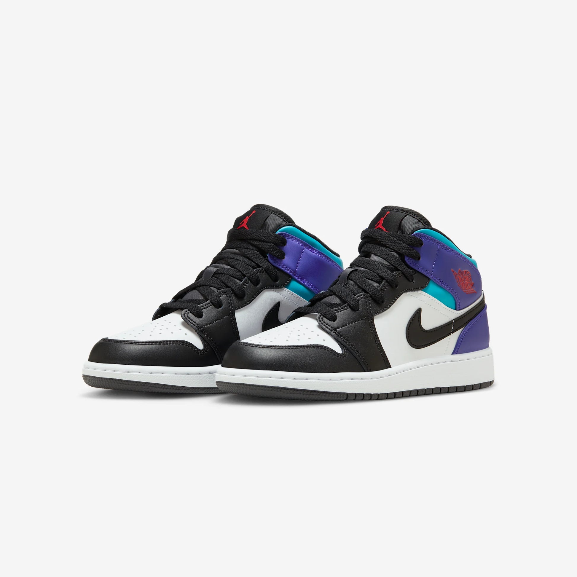 Jordan 1 Mid White True Red Aquamarine Black (GS)