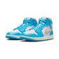 Jordan 1 Mid Dark Powder Blue White Sail Neutral Grey (Women's)