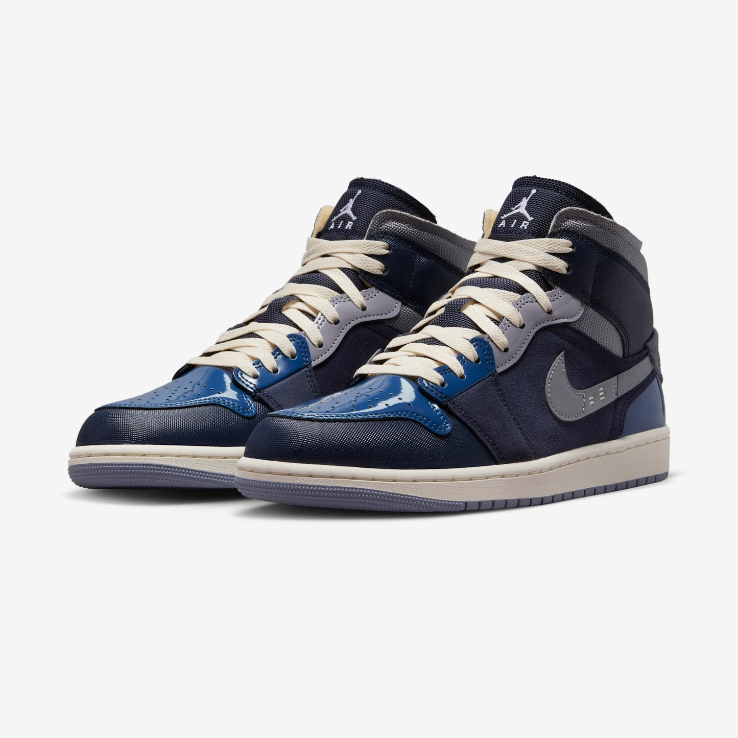 Jordan 1 Mid SE Craft Obsidian French Blue Ashen Slate White