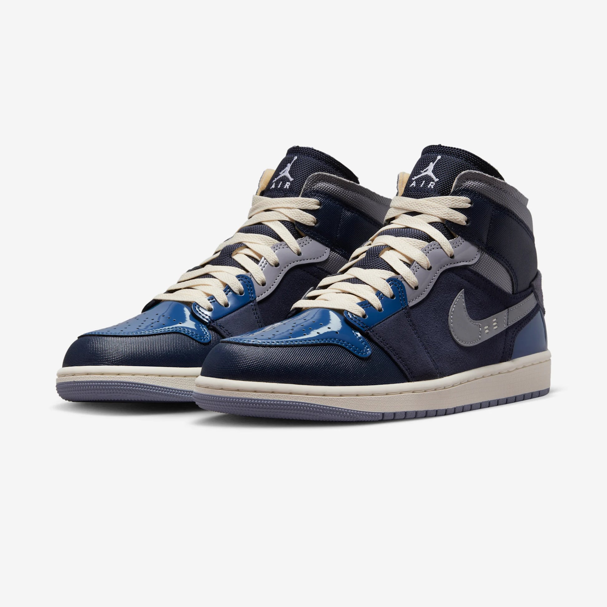 Jordan 1 Mid SE Craft Obsidian French Blue Ashen Slate White