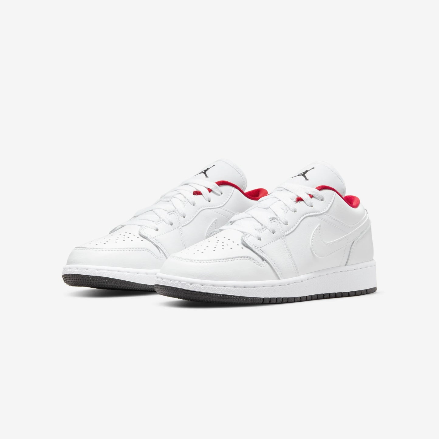Jordan 1 Low White Gym Red Black (GS)