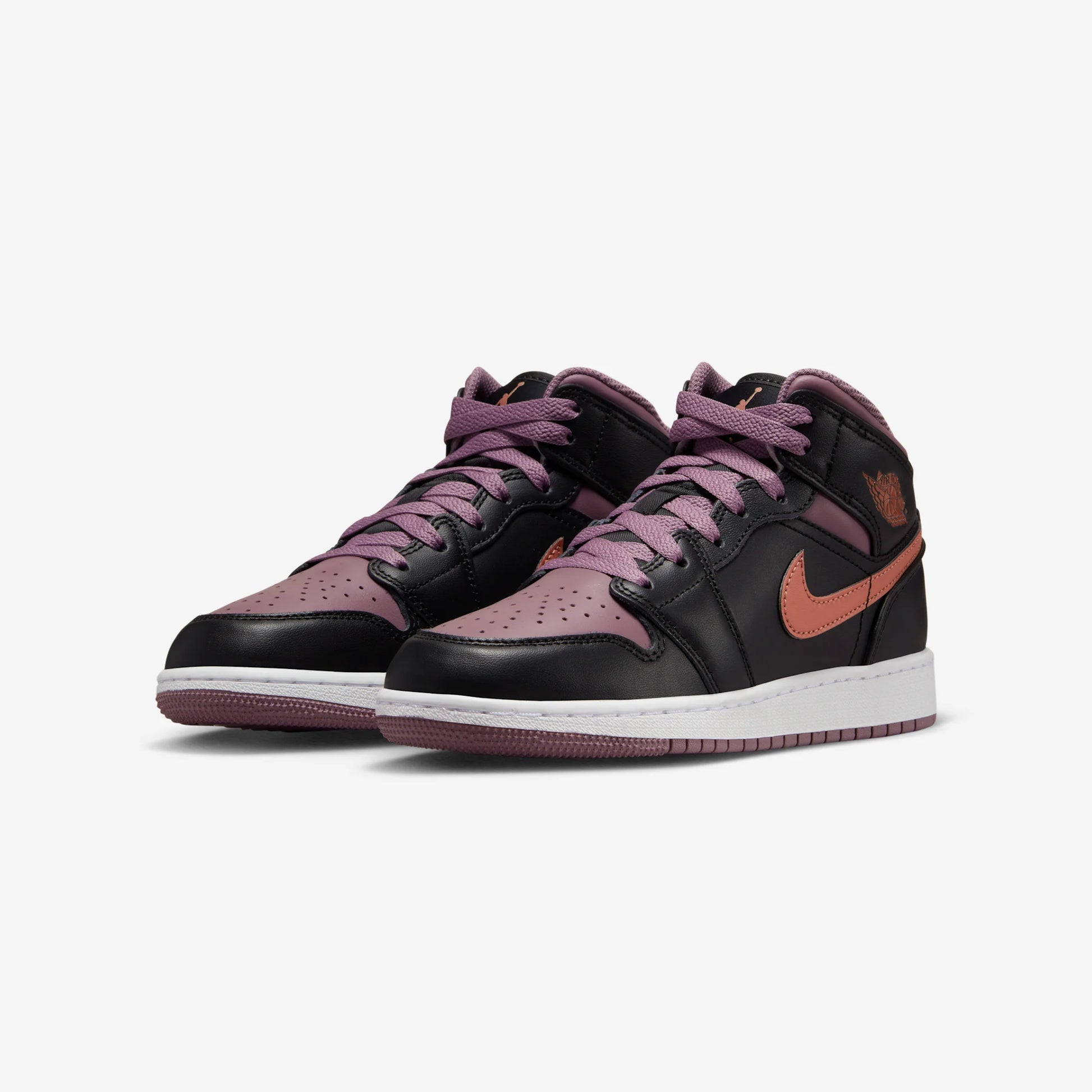 Jordan 1 Mid SE Black Sky J Mauve White Sky J Orange (GS)