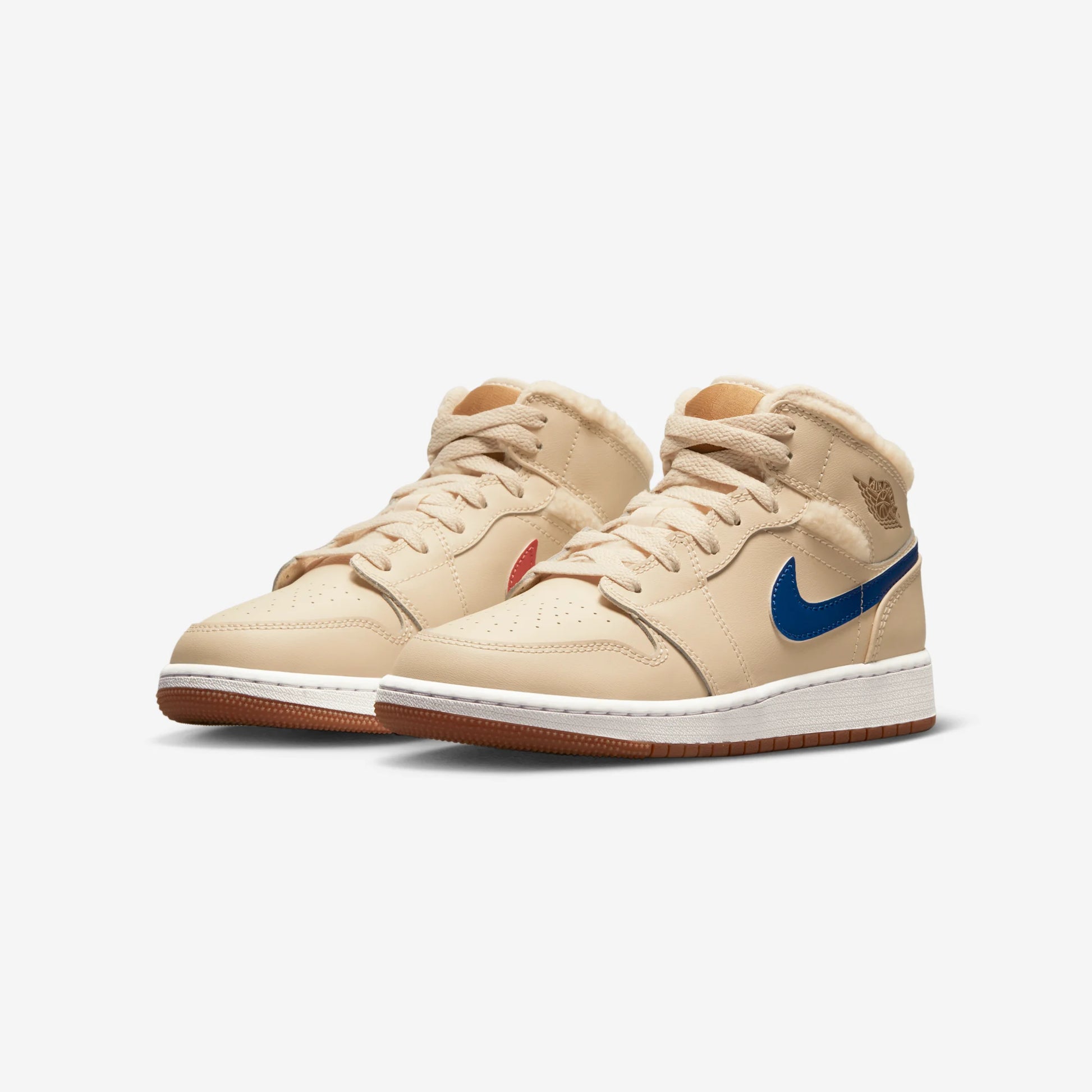 Jordan 1 Mid Utility Fleece Pearl White (GS)