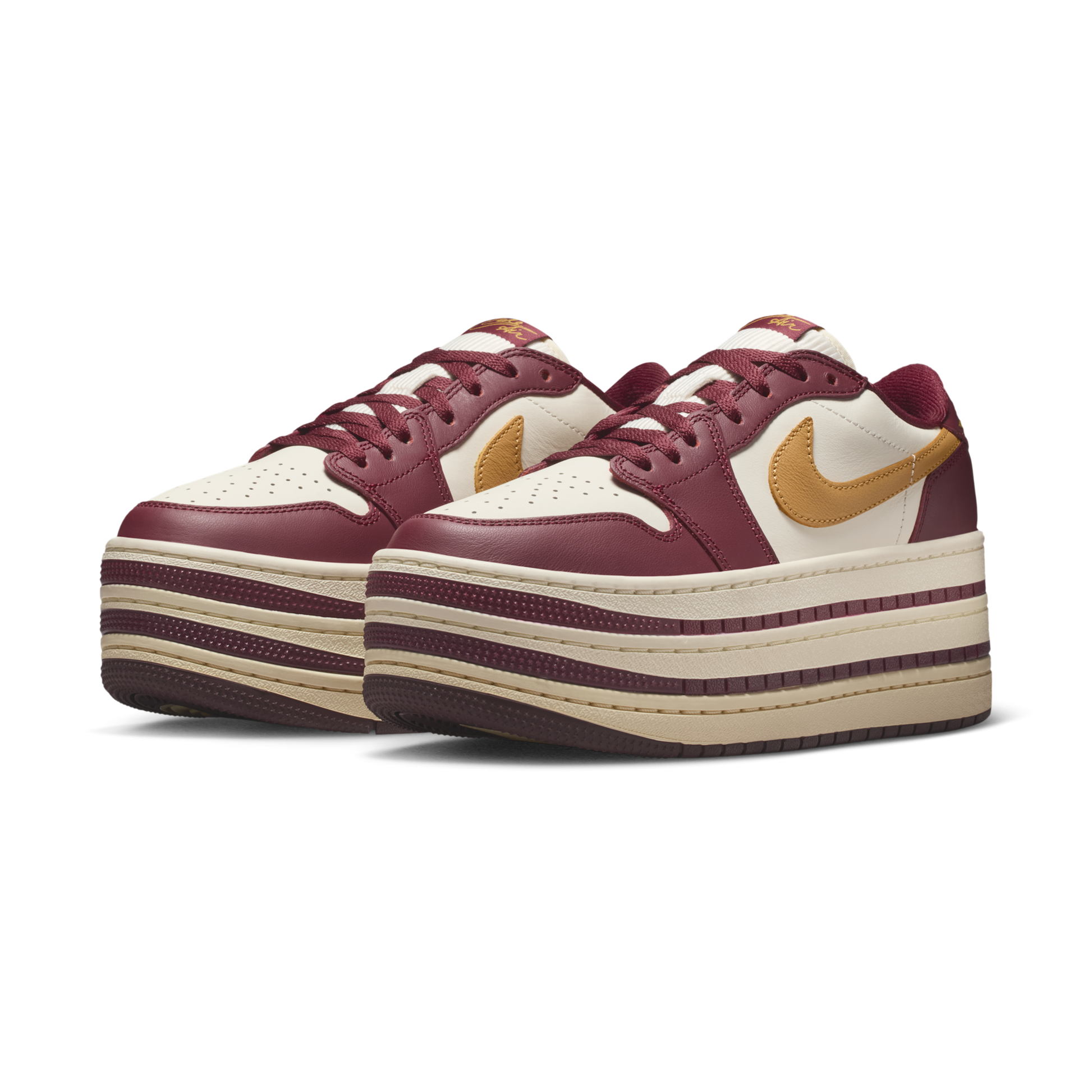 Jordan 1 Low Triple Stack Team Red Pale Ivory (Women's)