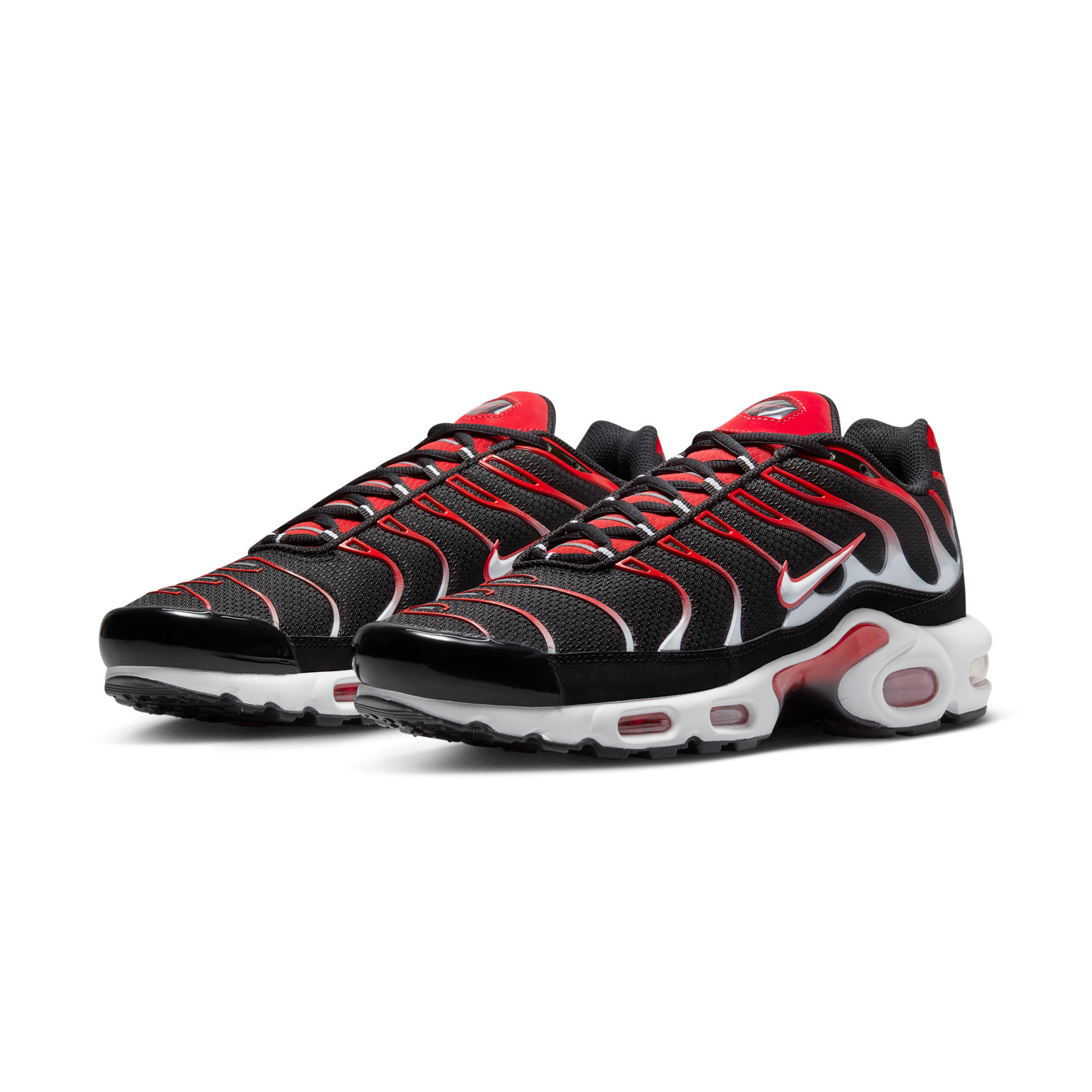 Nike Air Max Plus Black White University Red