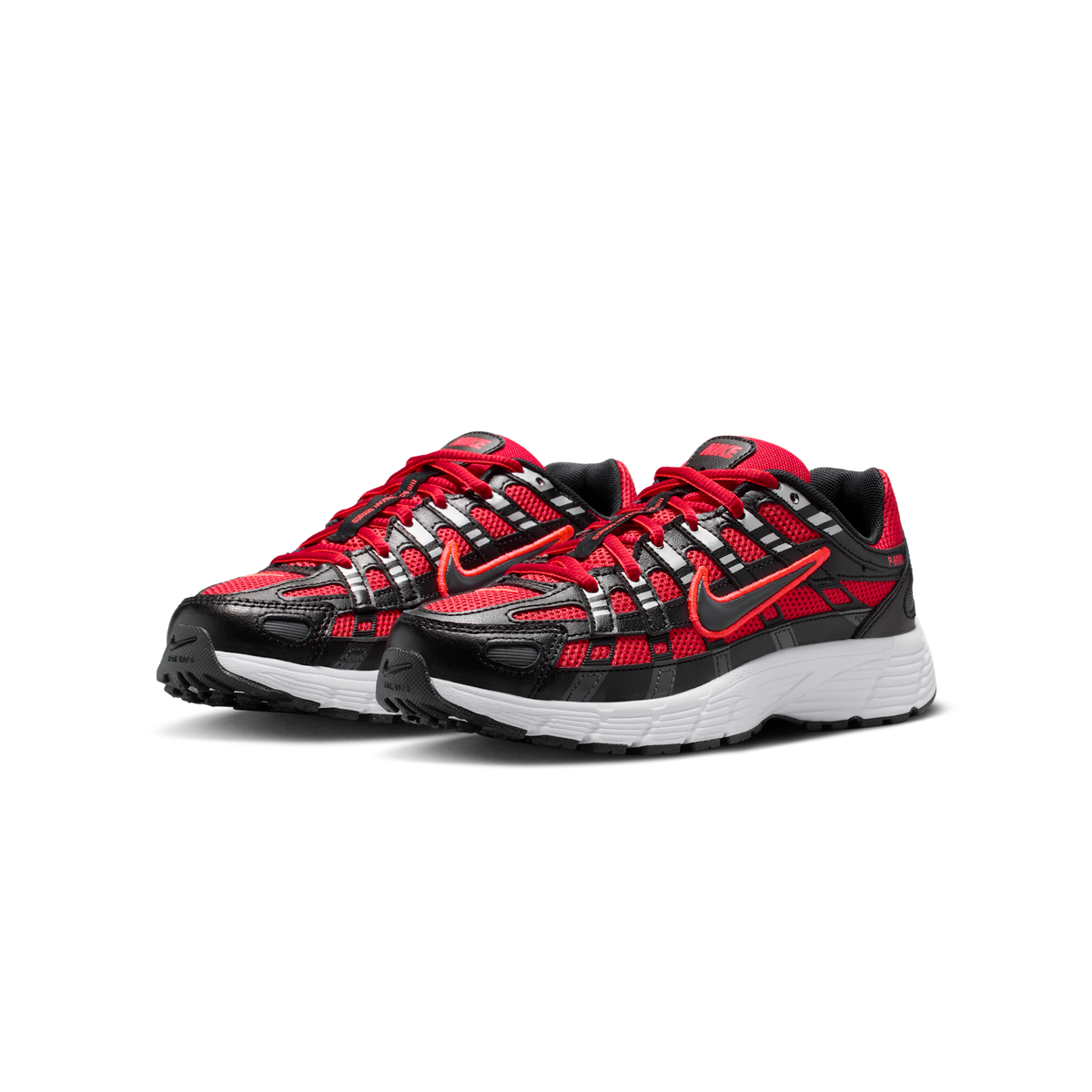 Nike P-6000 University Red Metallic Silver Dark Smoke Grey Black (GS)
