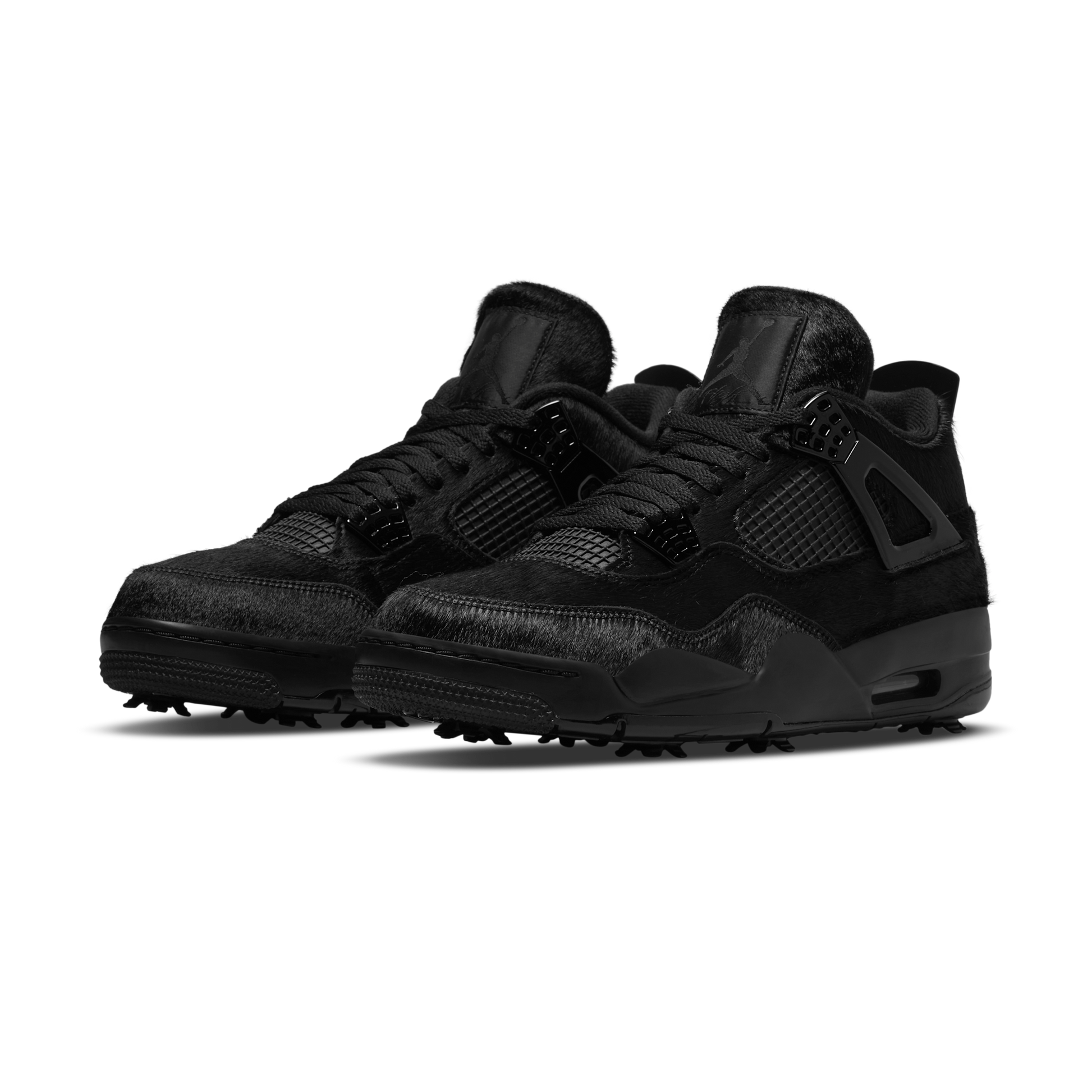 Jordan 4 Retro Golf Black Cat Pony Hair