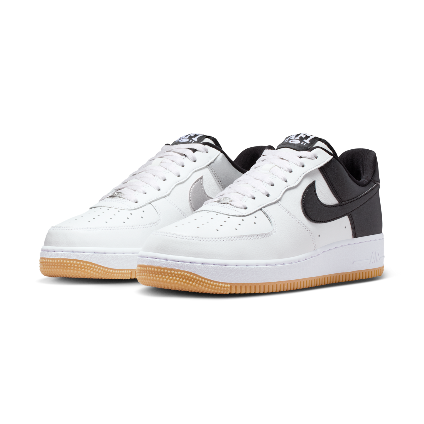 Nike Air Force 1 Low '07 LV8 White Black Metallic Silver