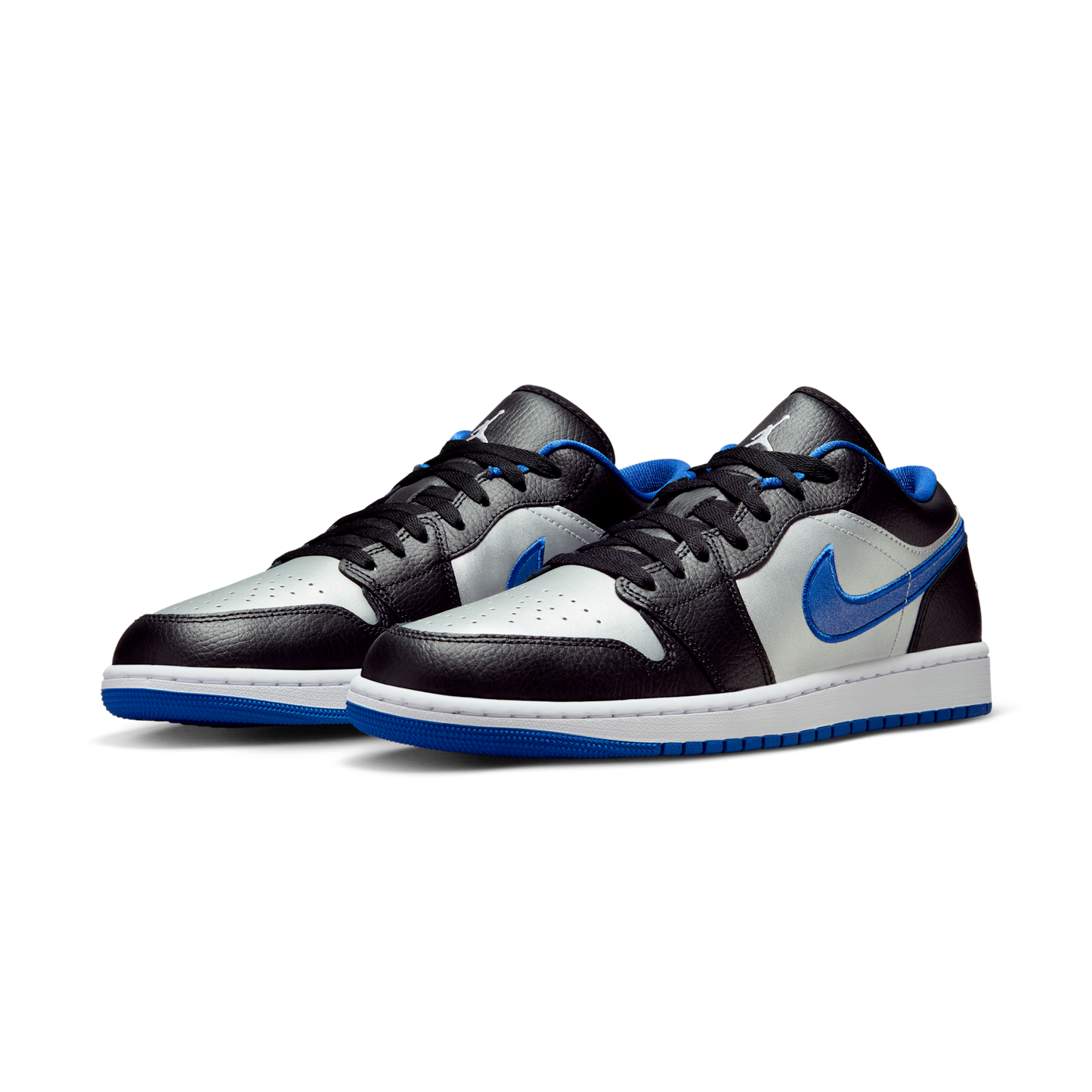 Jordan 1 Low Black Game Royal Metallic Platinum