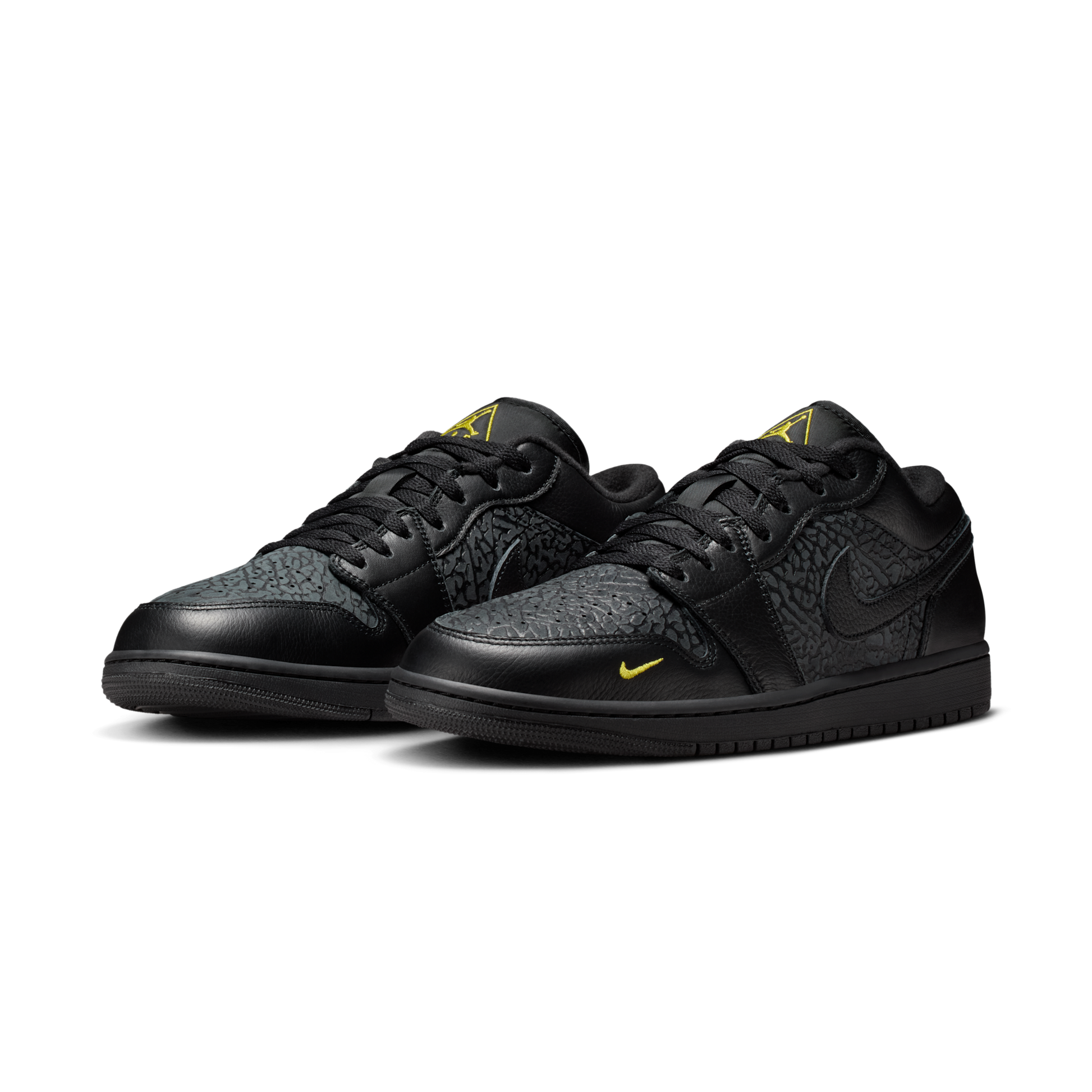 Jordan 1 Low Black Elephant Print