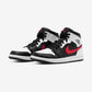 Jordan 1 Mid Black Chile Red White