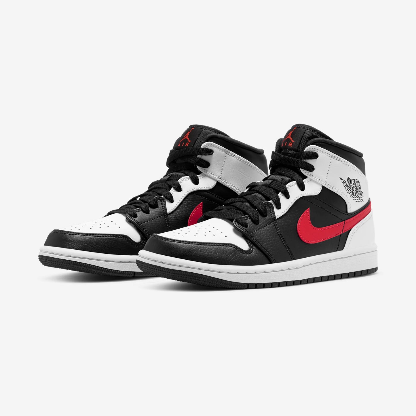 Jordan 1 Mid Black Chile Red White