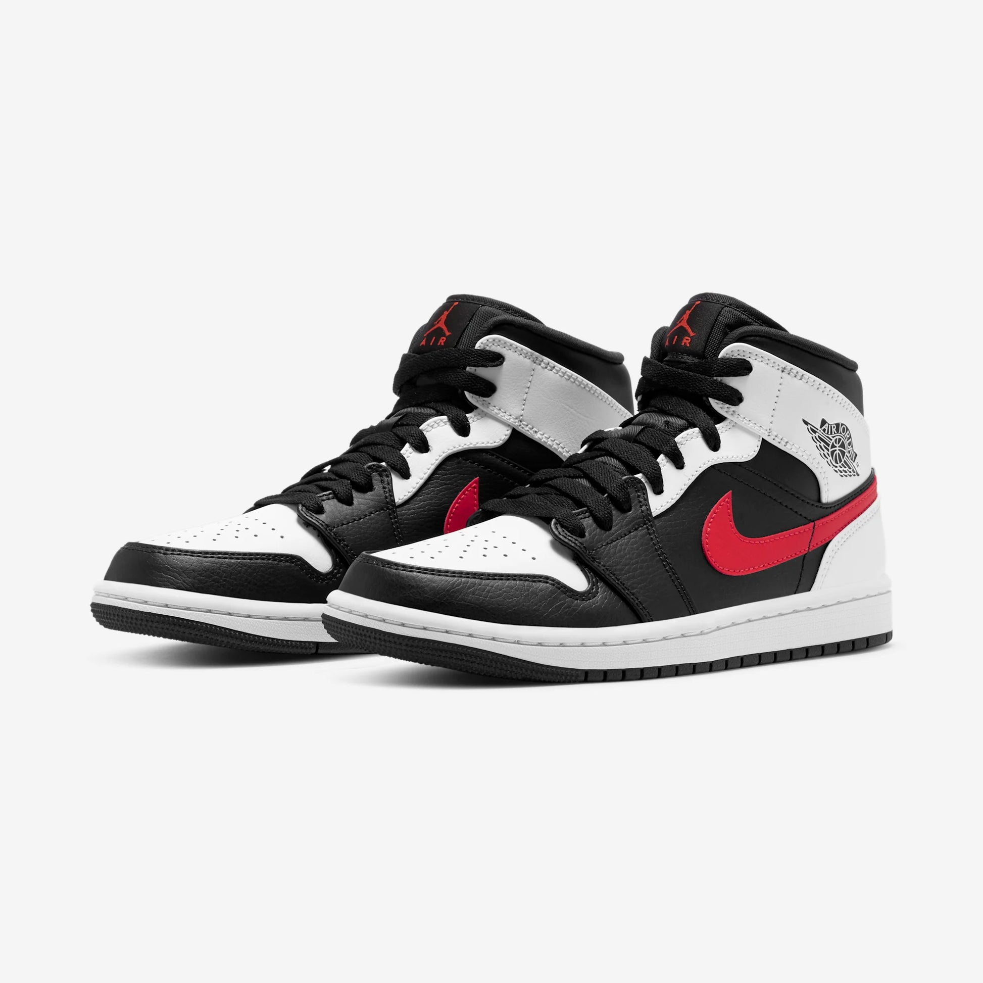Jordan 1 Mid Black Chile Red White