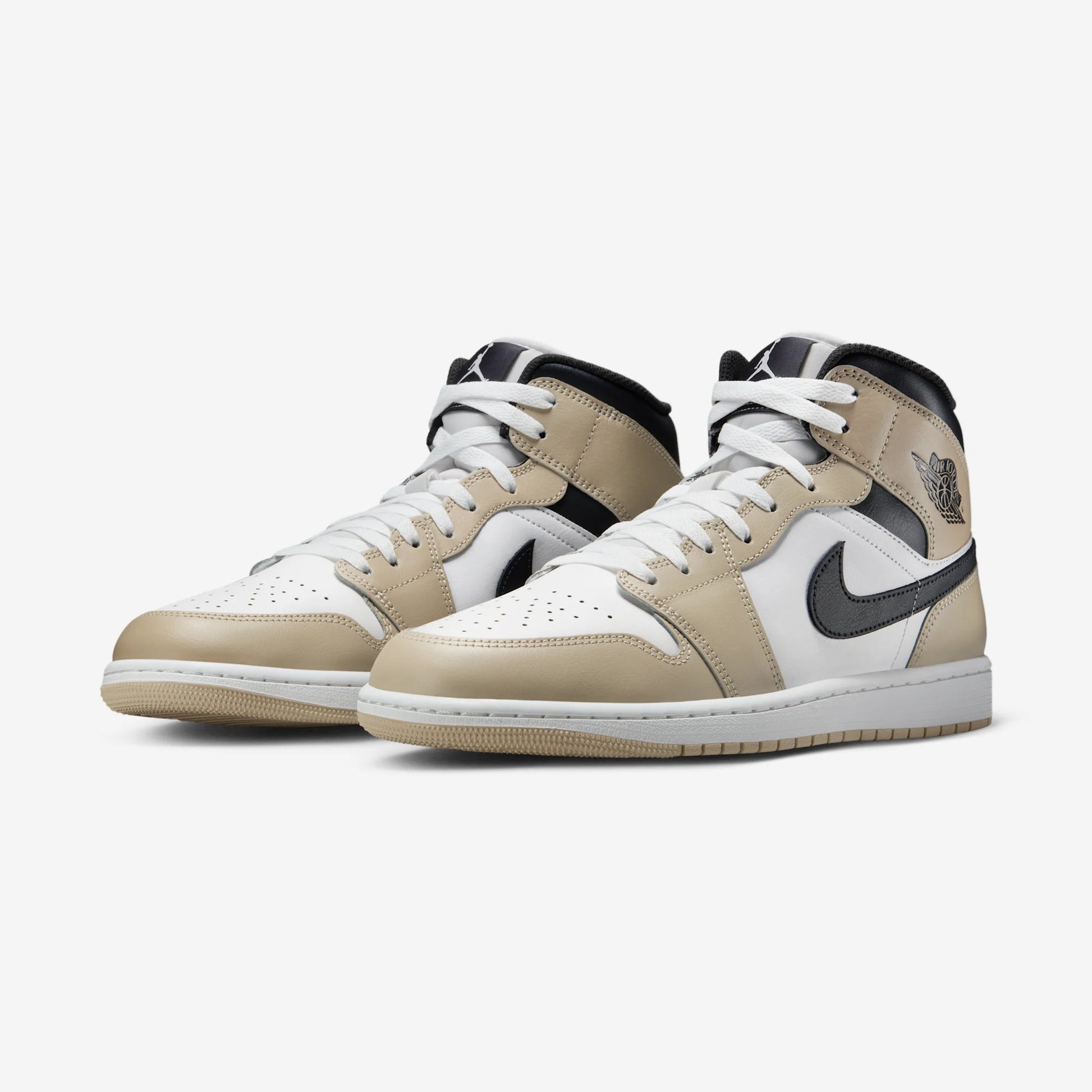 Jordan 1 Mid Summit White Off Noir Rattan