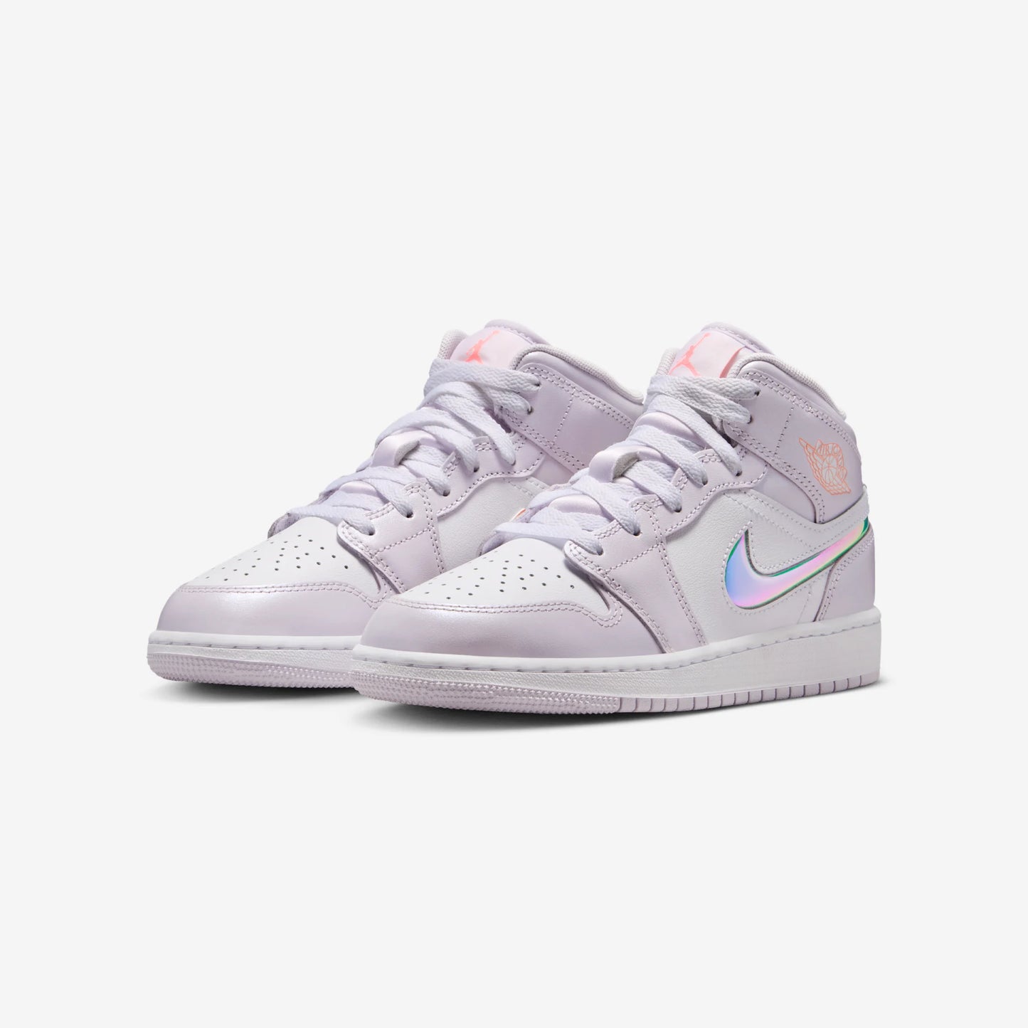 Jordan 1 Mid SE Barely Grape Iridescent Swoosh (GS)