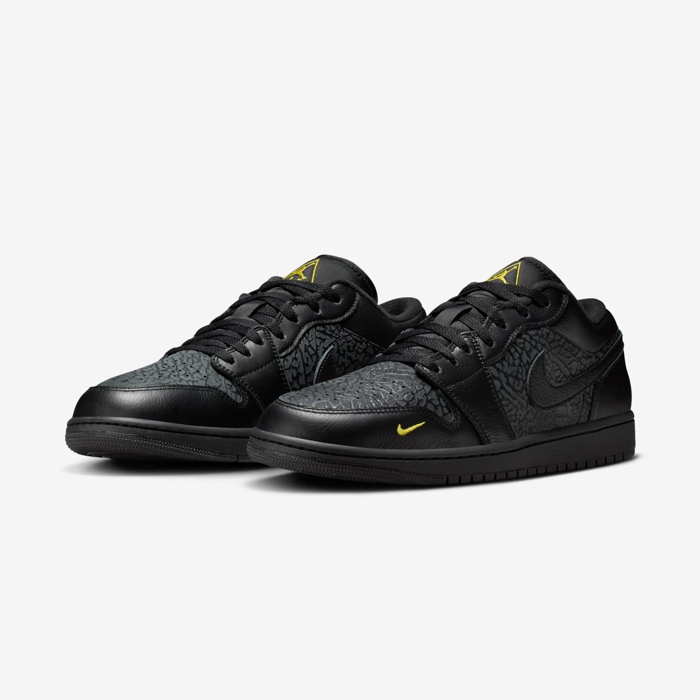 Jordan 1 Low Black Elephant Print