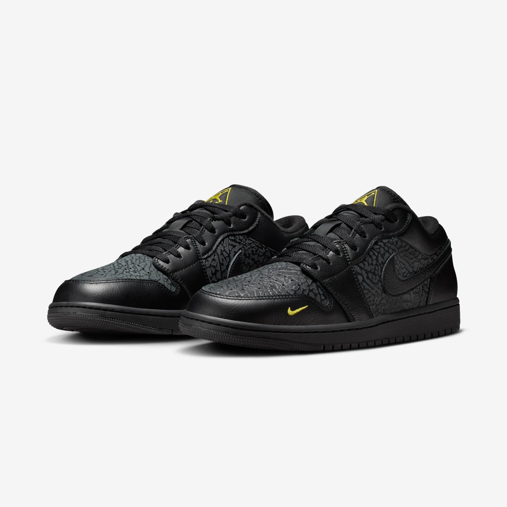 Jordan 1 Low Black Elephant Print
