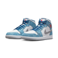 Jordan 1 Mid French Blue Fire Red