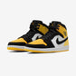 Jordan 1 Mid Yellow Toe Black