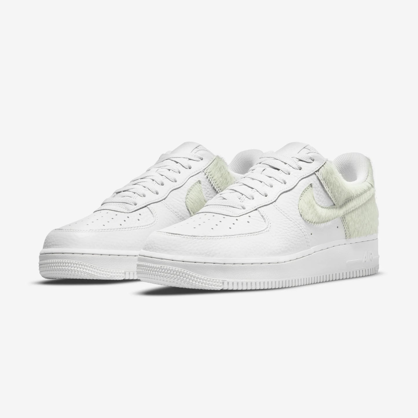 Nike Air Force 1 Low White Pony Hair Heel